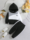 Black Panel Dinosaur Winter Kids Suit