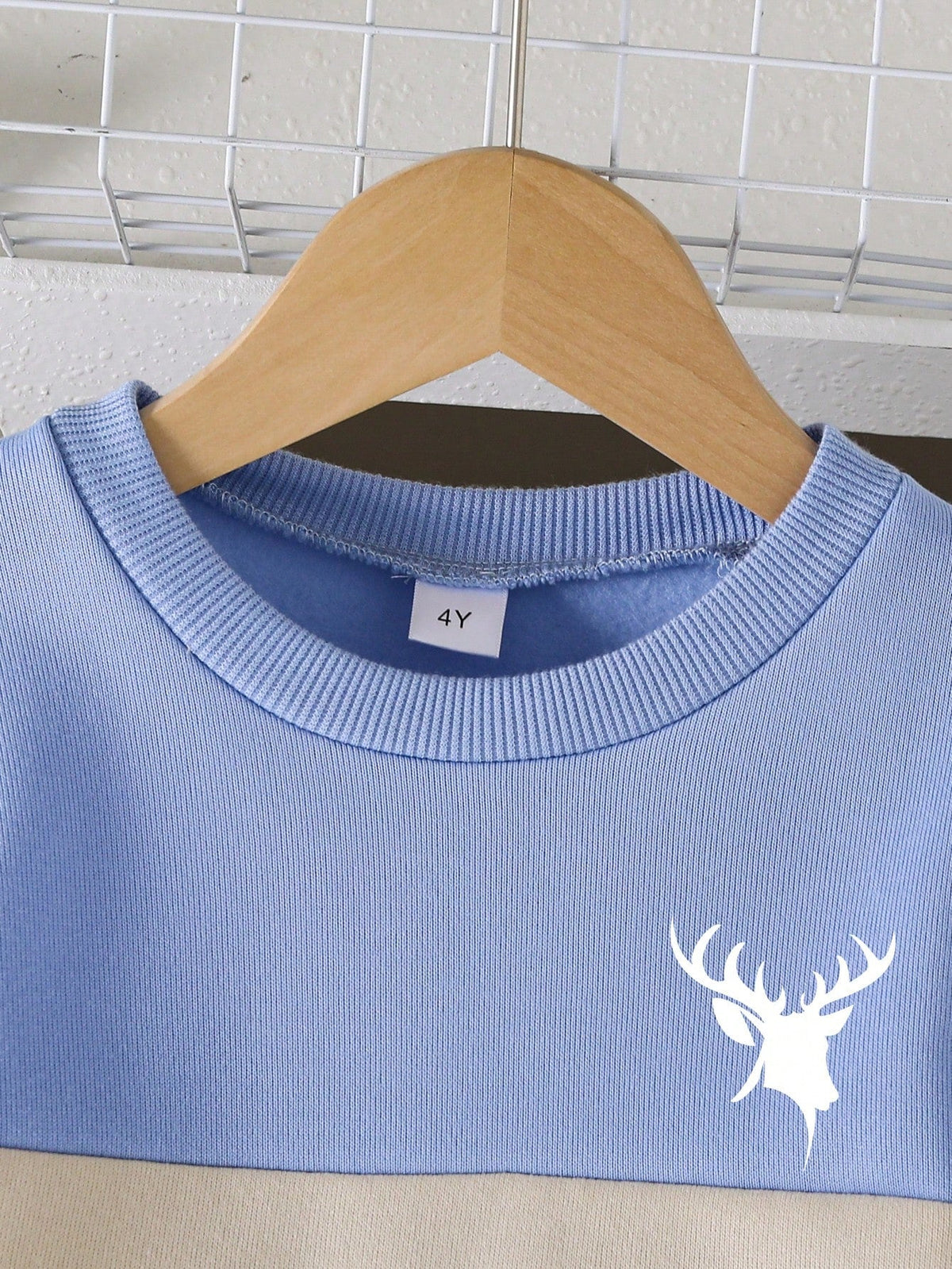 Sky Blue Panel Winter Kids Suit