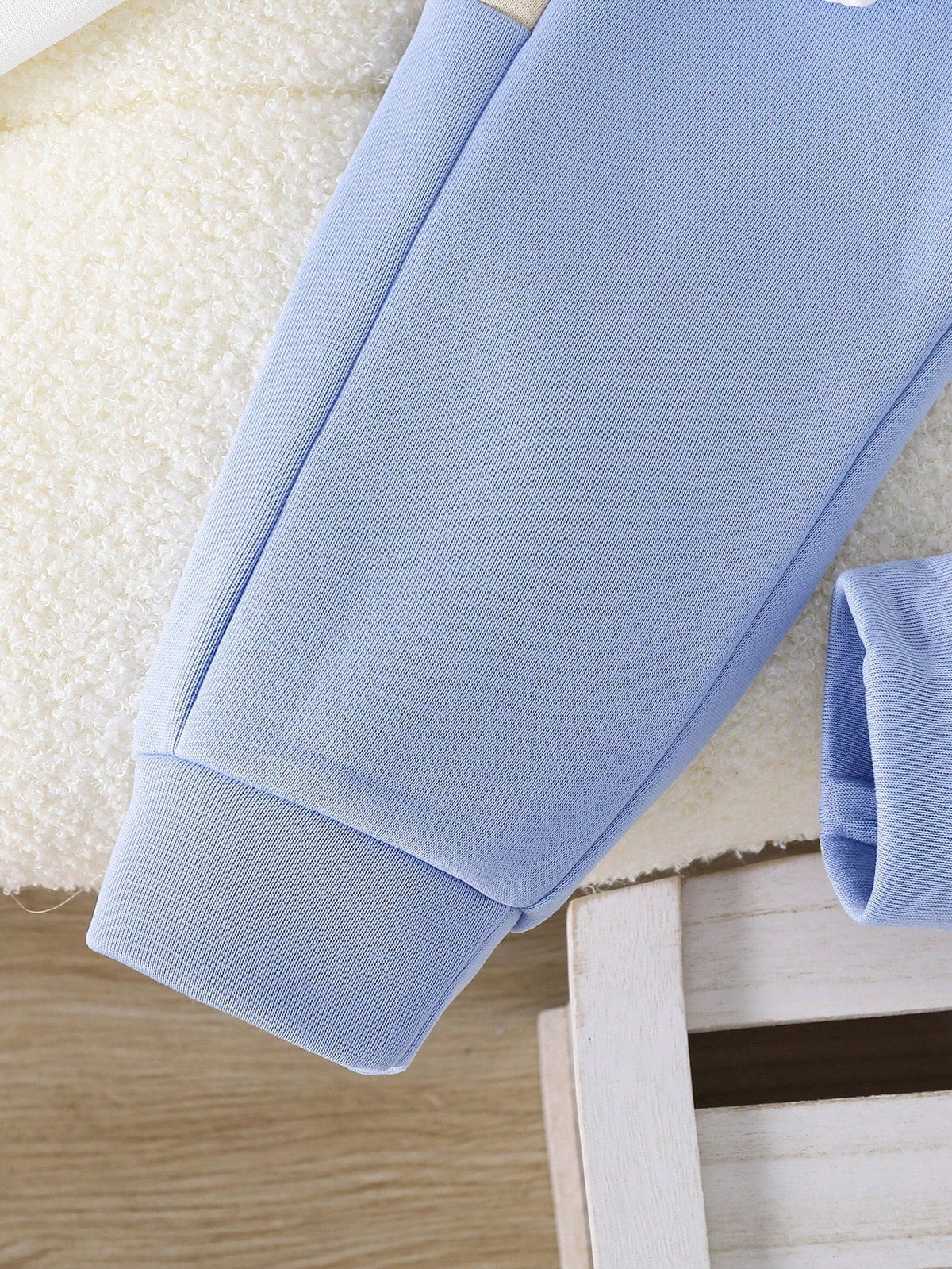 Sky Blue Panel Winter Kids Suit