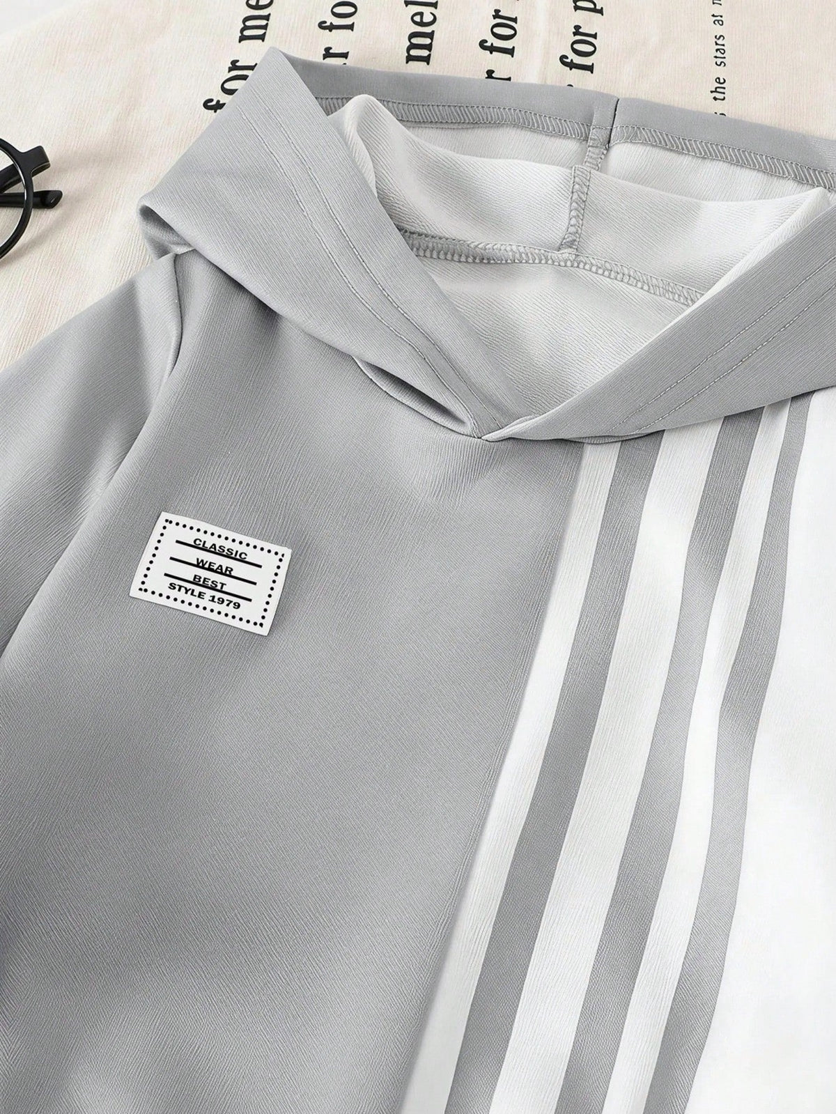 Grey Panel Style Winter Kids Suit