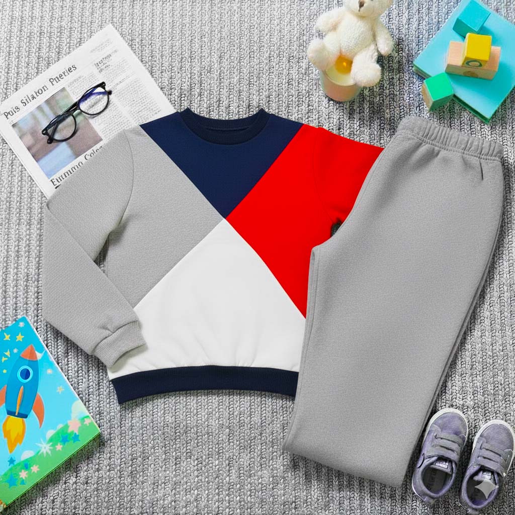 Triangle Panel Winter Kids Suit