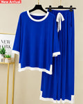 Navy Blue Plazzo Night Suit