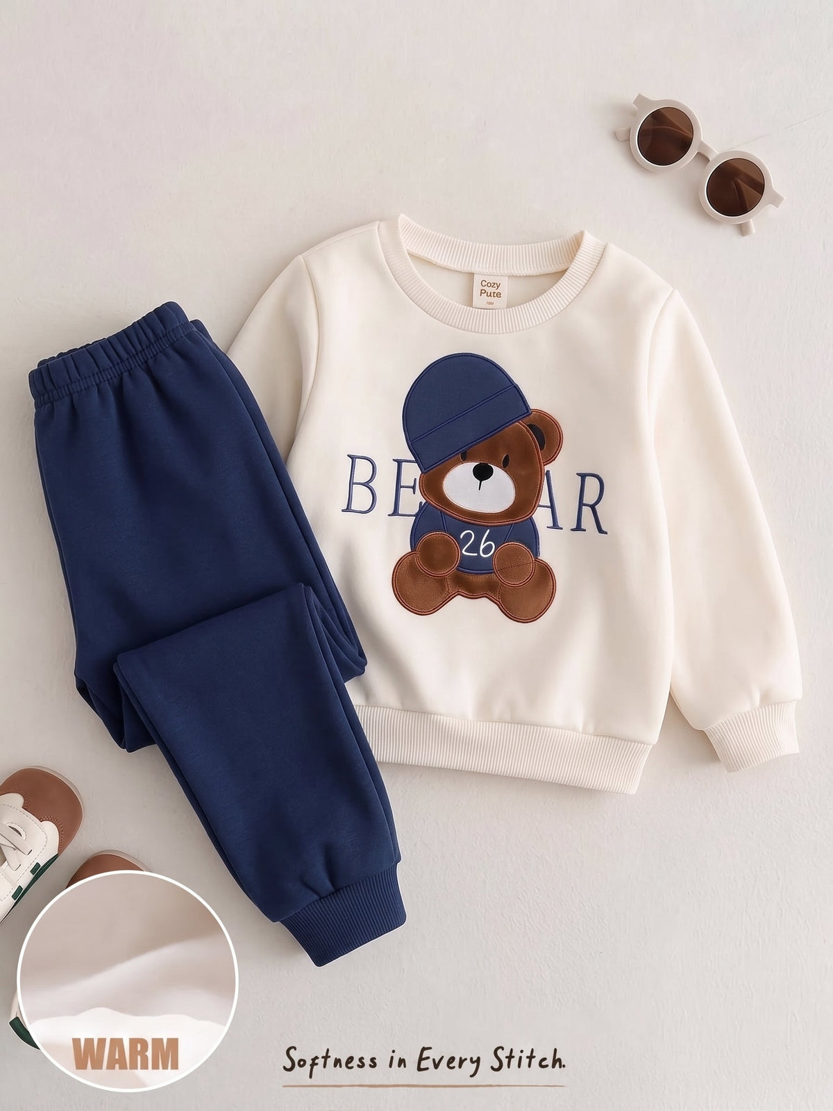 Brown Bear 26 Printed Winter Kids Suit