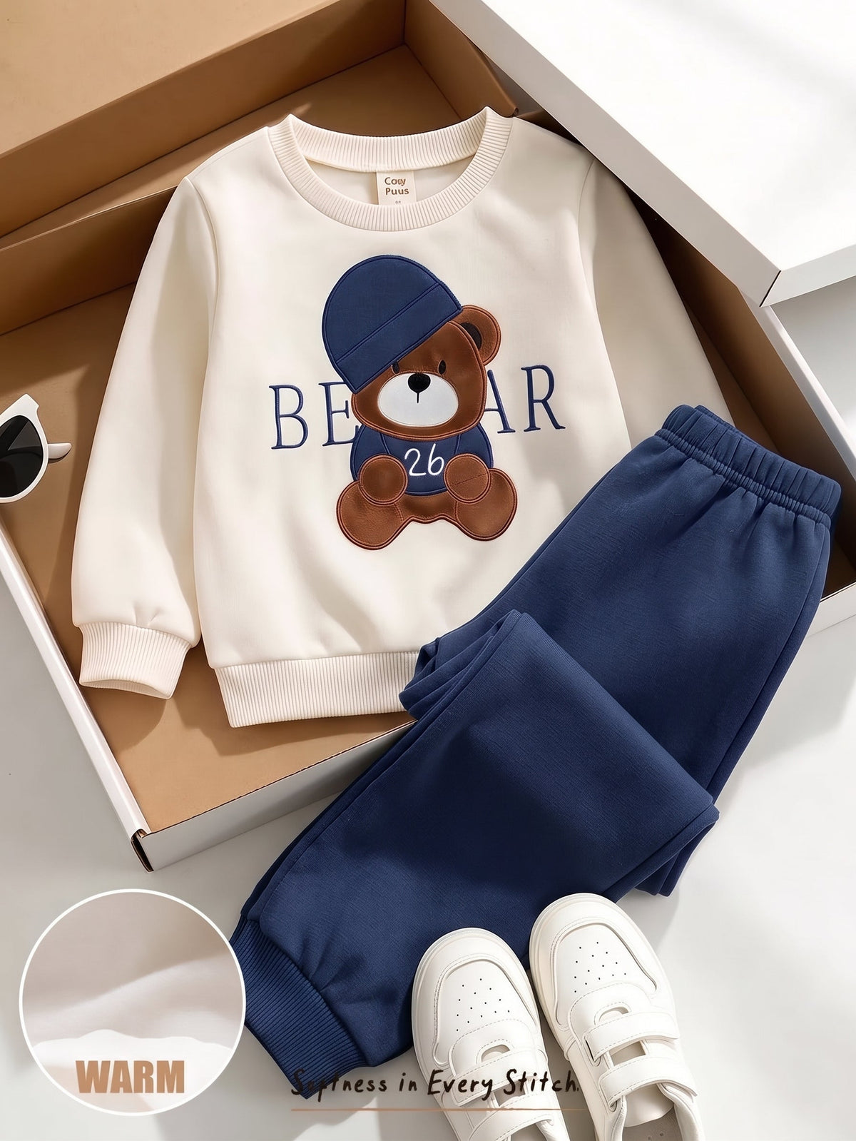 Brown Bear 26 Printed Winter Kids Suit