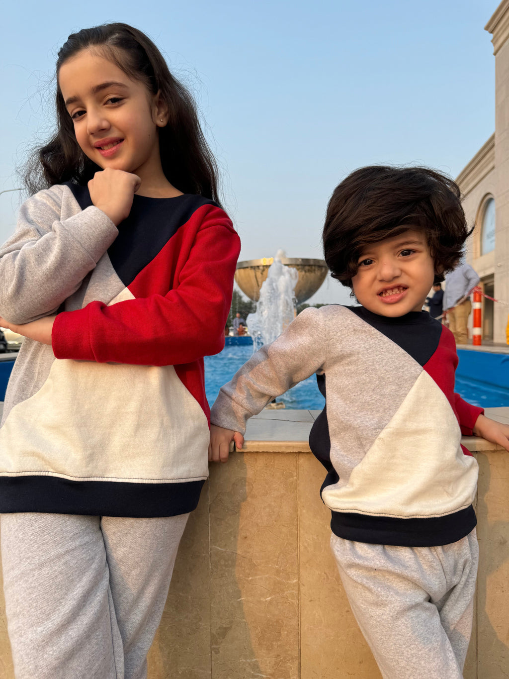 Triangle Panel Winter Kids Suit