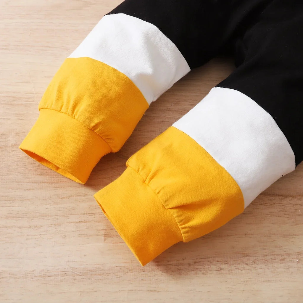 Yellow Panel Winter Kids Suit