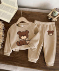 Teddy Bear Printed Winter Kids Suit