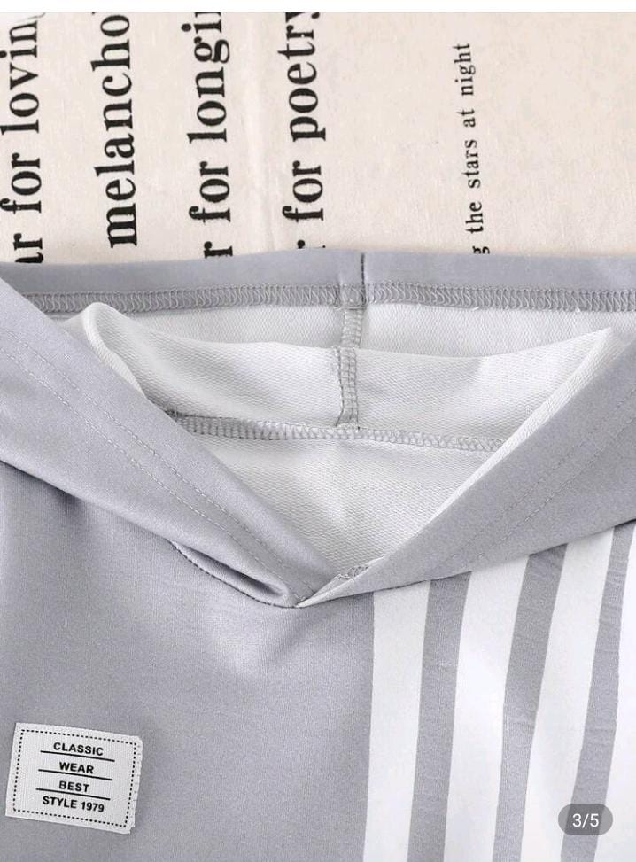 Grey Panel Style Winter Kids Suit