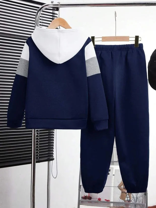 Hoodie Style Panel King Printed Winter Kid's Suit (7 to 14 Years)