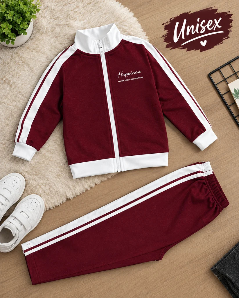 Happiness Zipper Winter Track Suit