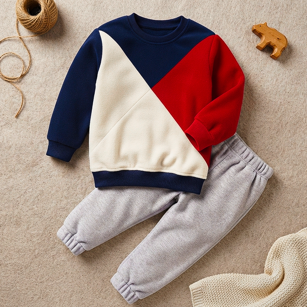 Triangle Panel Winter Kids Suit