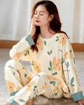 Multi Leaf Printed Night Suit