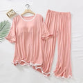Pink Plain Plazzo Night Suit